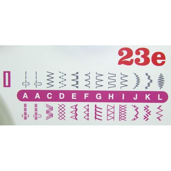JANOME 23e строчки